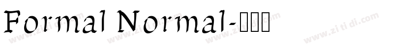 Formal Normal字体转换